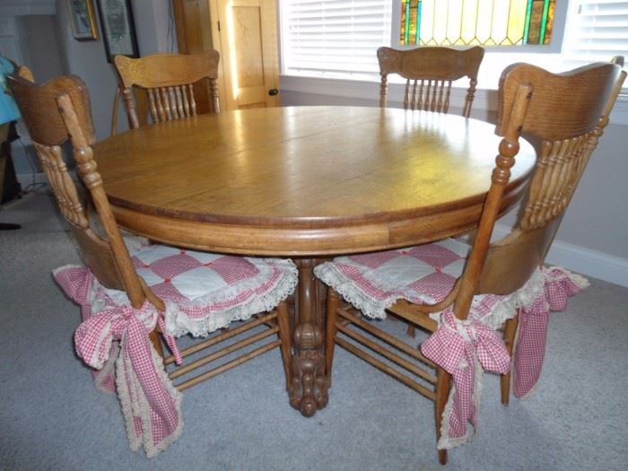 Large, Ornate, Antique Table  54" ....Chairs not included. 