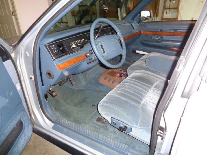 interior of car, 1994 Mercury Grand Marquis w/120K miles, no dents that I could see