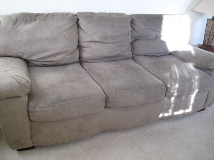 Micro fiber 3 cushion sofa 