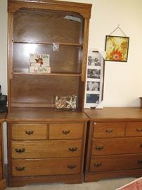 Bedroom  set, Matching Dresser, Chest of Drawers W/ hutch, Desk, corner cabinet 