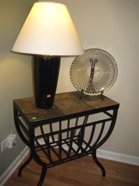 Side Table, Lamps
