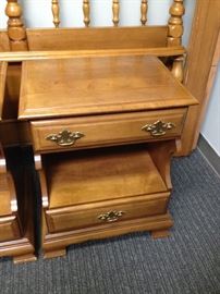 Vintage Sumter Cabinet Maple Two-Drawer Nightstand - 2 of 2