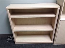 Whitewashed Three-Shelf Bookcase