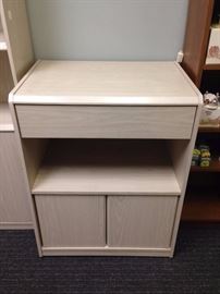 Whitewashed One-Drawer Bar Server/Entertainment Cabinet