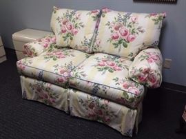Floral Upholstered Loveseat
