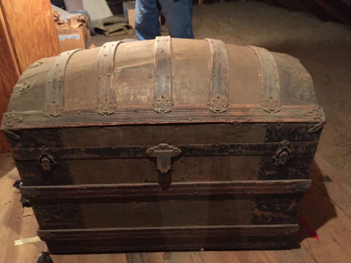 Antique dome top trunk...beautiful inside and out
