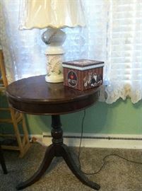 Antique drum table