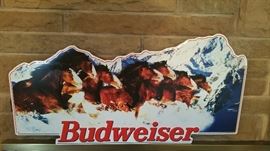 Budweiser Clidesdale metal sign...mint 