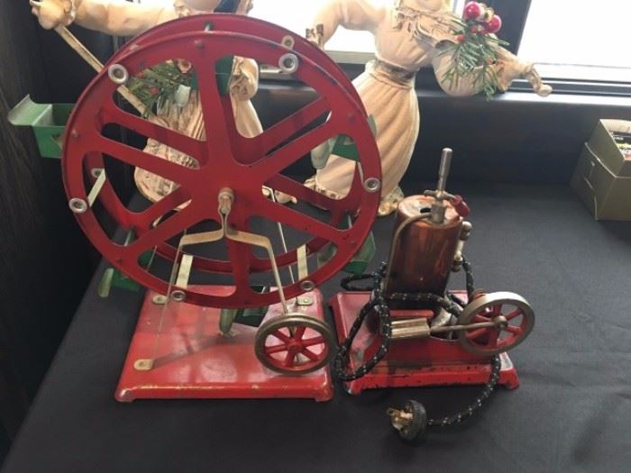 1930's Toy Ferris Wheel with Steam Engine