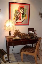 Lamp, Art, Desk, Chair and Decorative