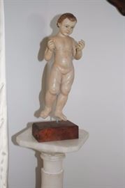 Antique Santos Figure with Glass Eyes
