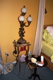 Assorted Tables and Lamp