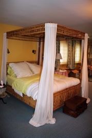 Queen Bamboo Four Poster Bed