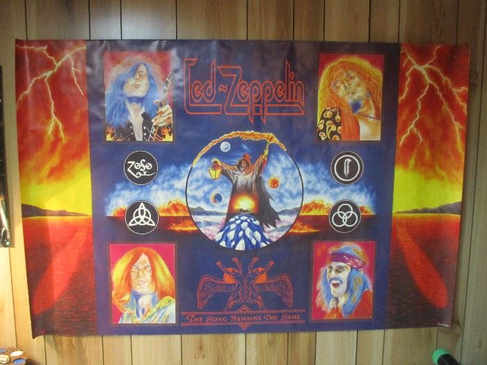 Vintage Led Zeppelin poster.  Made In England printed in bottom right hand corner.  60" x 40"