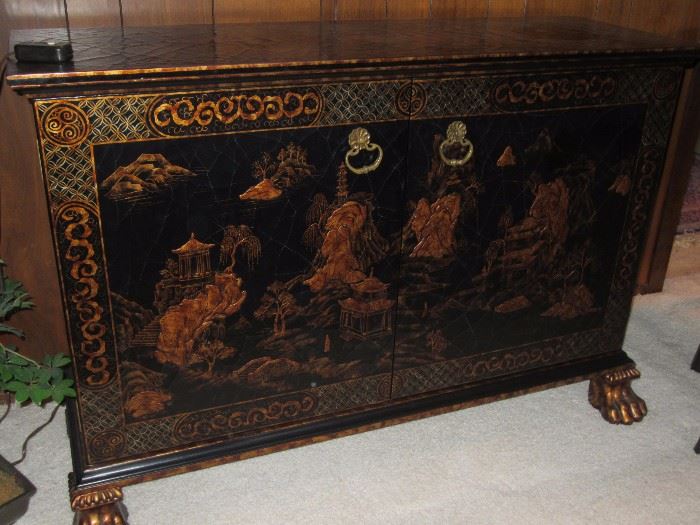 One of many pieces of Chinoiserie case furniture. 
