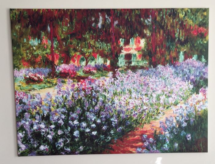 REDUCED: $20 Monet Painting Reproduction on Canvas 40"x 30" 