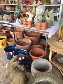 Pots and yard art galore!