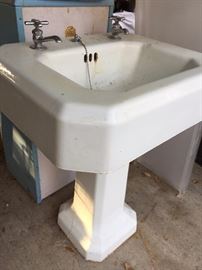 Pedestal sink from a remodeling project