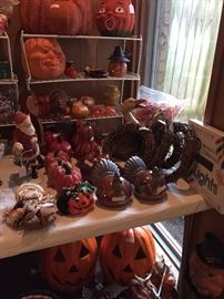 Halloween and Thanksgiving decorations