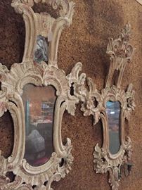 Antique mirrored sconces