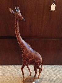 Carved wooden giraffe