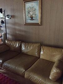 Three cushioned companion to the extra long sofa