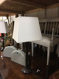 Lamps and grey sconces/sold