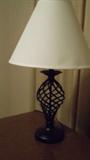 Iron swirl lamp