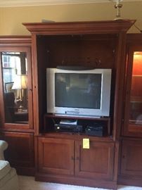 Gorgeous Cherry Media Unit  with Lit Side  Dosplay Cabinets