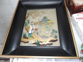 Japanese art framed in black