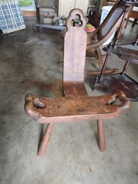 antique Japanese birthing chair