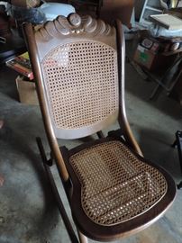 cane seat and back rocking chair