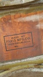 Maker of Vintage Childs Sled  Paris MFG CO South Paris ME USA
