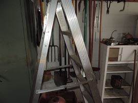ladder and yard tools