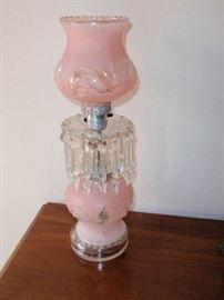 Pr. of Pink Boudoir Lamps