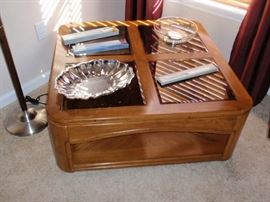 Wood & Smoked Glass Coffee Table