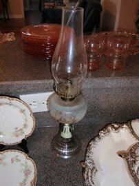 Antique Kerosene Table Lamp