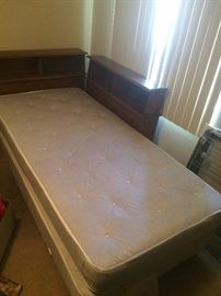(2) Storage Twin Headboards - 1 twin mattress set