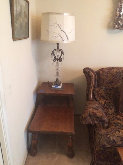 2 of 2 vintage end table - lamp