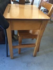 Schoolhouse desk and chair