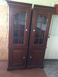 Entertainment Center / Curio Cabinets w/light bar
