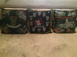 vintage olympic pillows