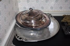 Silver Plate and Hammered Aluminum