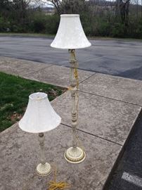 Floor lamp and matching table lamp