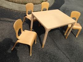 Community Playthings children's table and 4 chairs