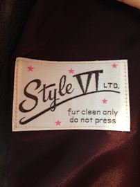 Vintage fur's label
