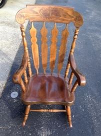Large wooden rocker