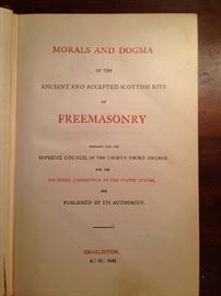 1919 Charleston Morals and Dogma Scottish Rite of Freemasonry Masonic guide book, 33rd degree