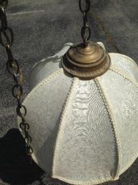 Vintage fabric hanging lamp