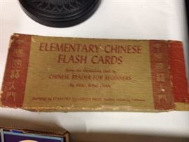 1940s Elementary Chinese Flash cards by Shan Wing Chan